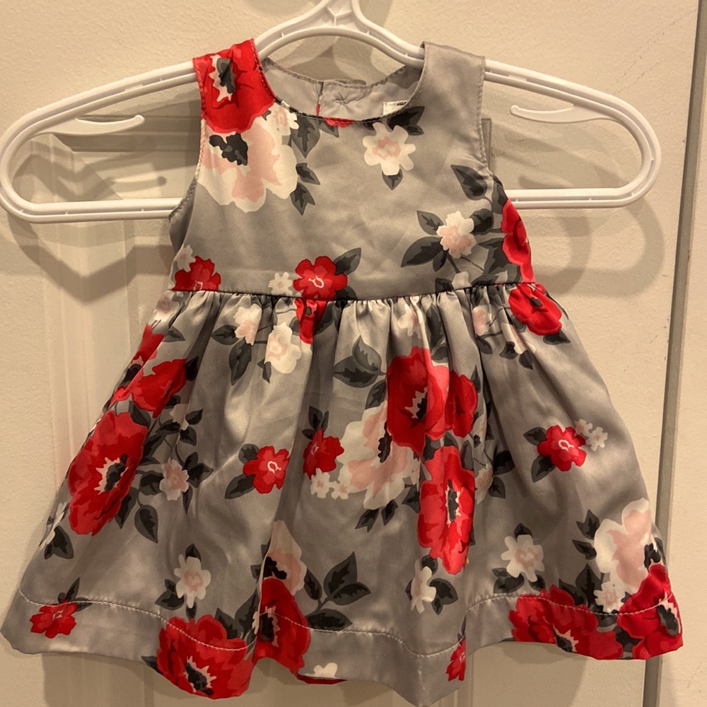 Carter’s Sage Green, Pink and White Floral Dress